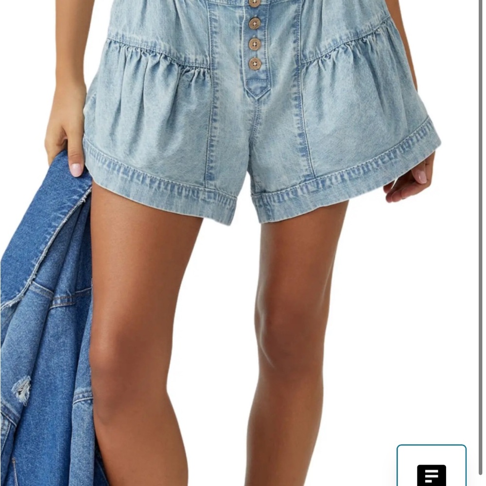 Free People Light Blue Jean Shorts